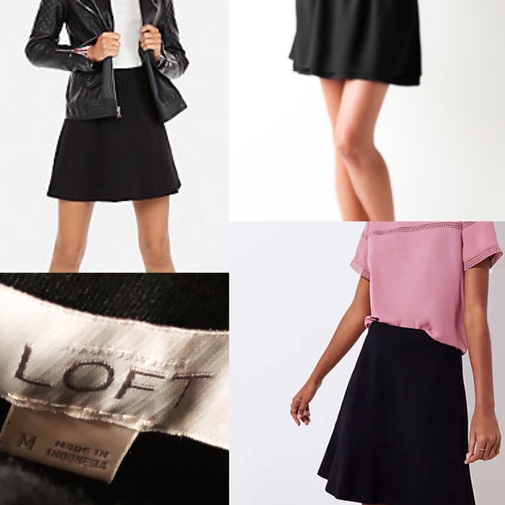 Ann Taylor LOFT-Stretch Semi Pleated Skirt Size: M